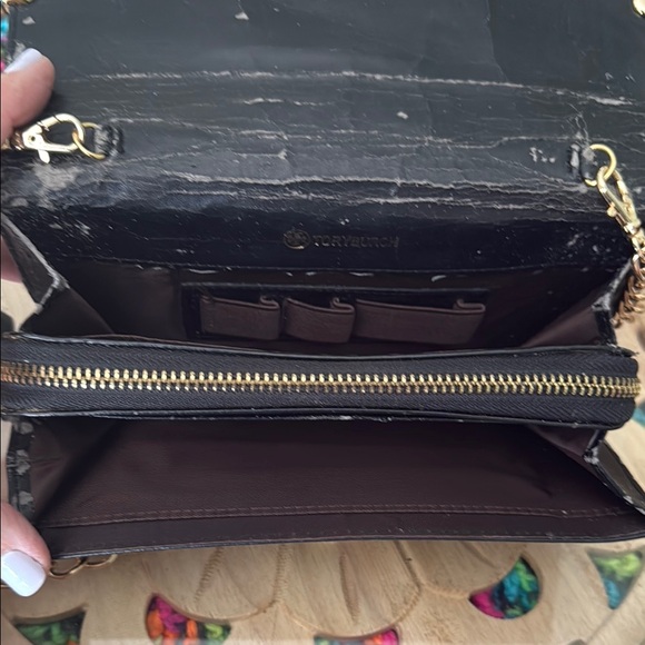 Tory Burch Black and Gold Quilted Clutch Vintage With Dust Bag - Picture 9 of 12